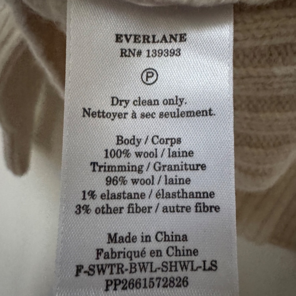 Everlane The Felted Merino Shawl Collar Sweater - Picture 6 of 7
